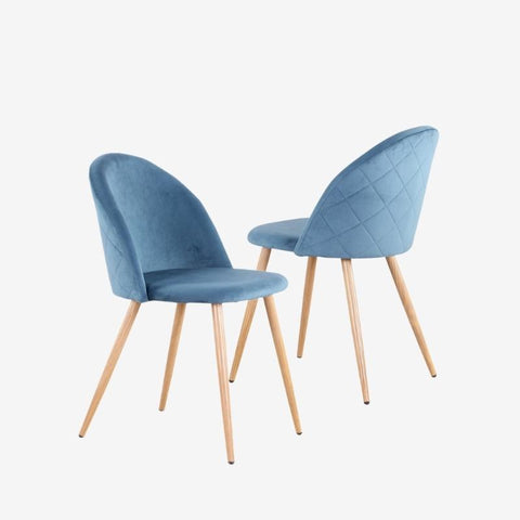 Lot de 2 chaises velours CLOUD