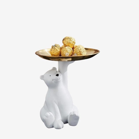Statuette ours blanc