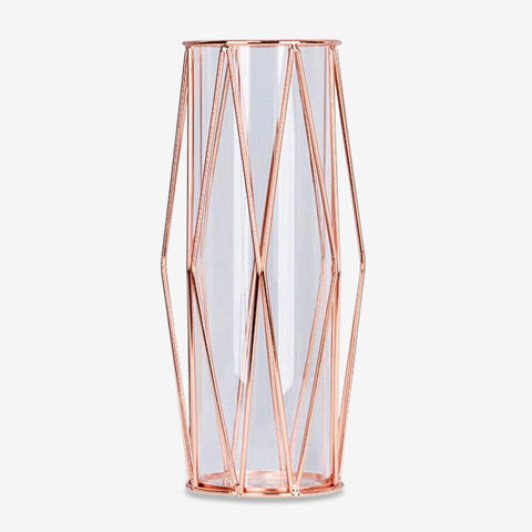 Vase verre et métal