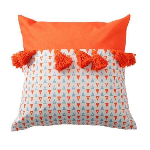 Housse de coussin 45x45 <br> avec pompon-Ambiance Cosy