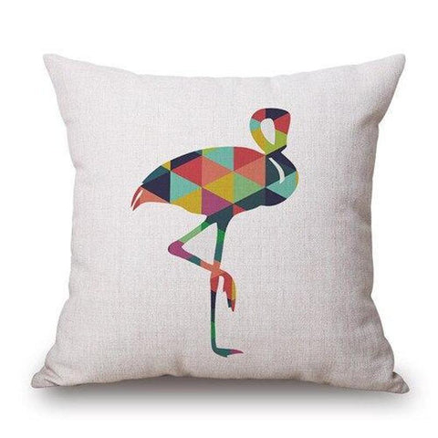 Housse de coussin 45x45 <br> Cygne coloré-Ambiance Cosy