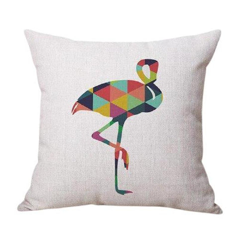 Housse de coussin 45x45 <br> Cygne coloré-Ambiance Cosy