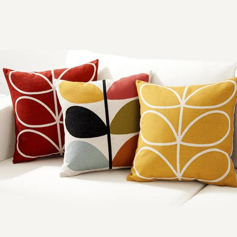 Housse de coussin 45x45 <br> Motif fleur abstrait multicolore-Ambiance Cosy