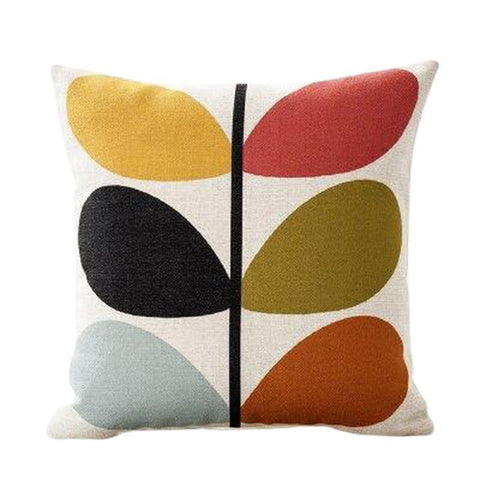 Housse de coussin 45x45 <br> Motif fleur abstrait multicolore-Ambiance Cosy