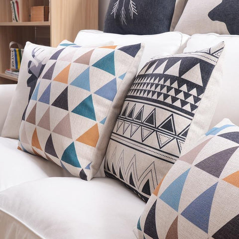 Housse de coussin 45x45 <br> Triangle-Ambiance Cosy