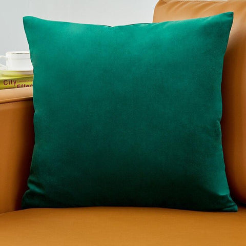 Housse de coussin 45x45 <br> Vert Émeraude-Ambiance Cosy