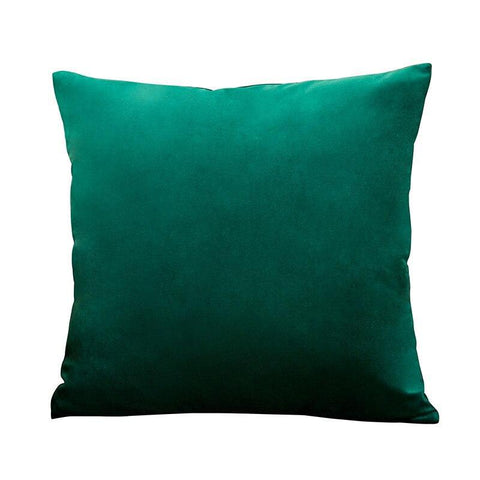 Housse de coussin 45x45 <br> Vert Émeraude-Ambiance Cosy