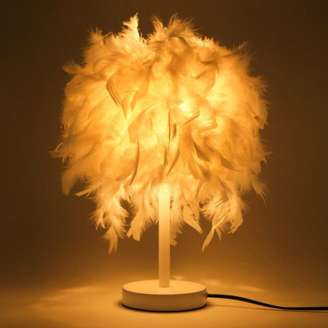 Lampe de chevet plume