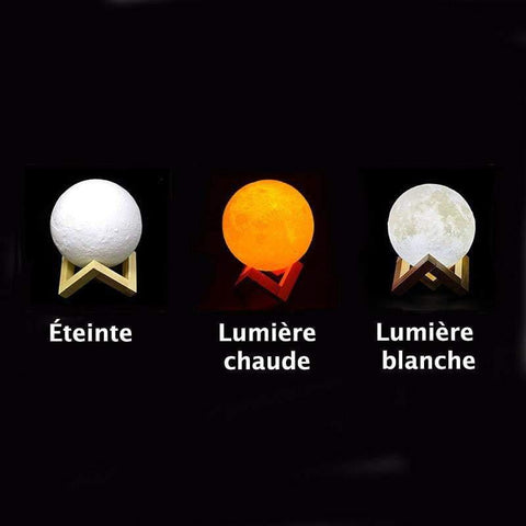 Lampe lune 3D - Ambiance Cosy 