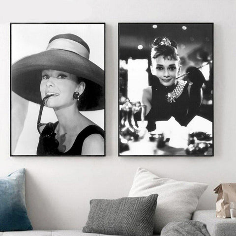 Tableau Audrey Hepburn lunettes