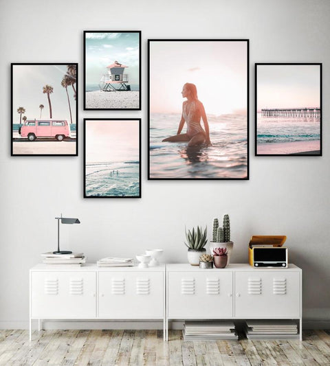 Tableau ponton bord de mer
