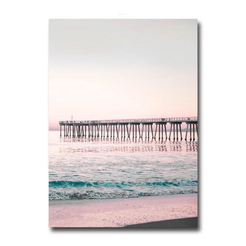Tableau ponton bord de mer