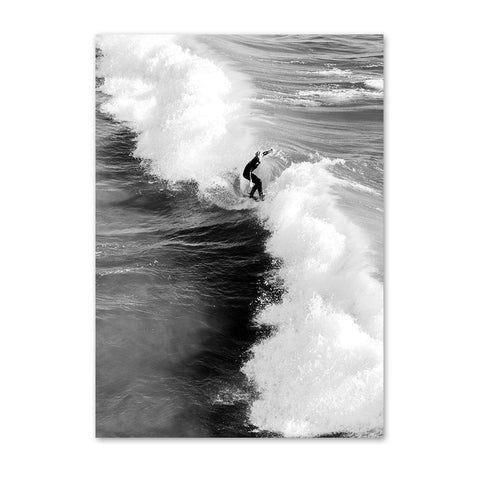 Tableau surf noir et blanc