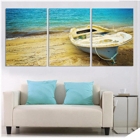 Tableau triptyque Bateau