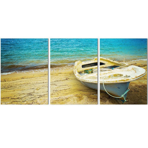 Tableau triptyque Bateau