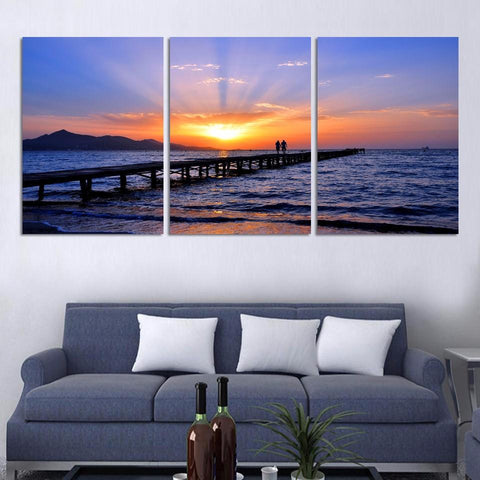 Tableau triptyque Ponton