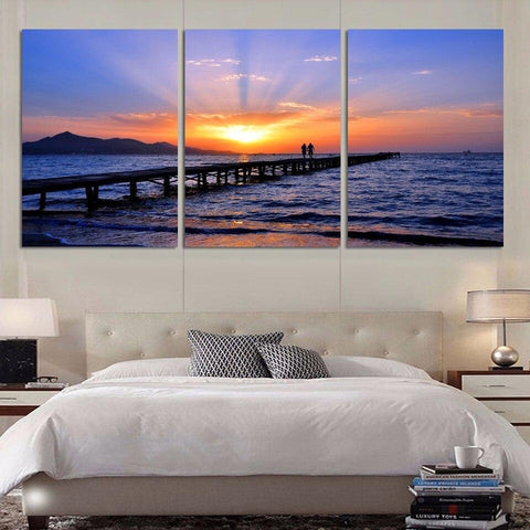 Tableau triptyque Ponton
