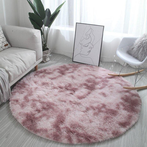 tapis rond vieux rose-[product-type]-Ambiance Cosy