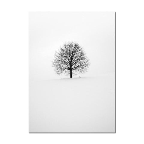 Toile arbre hiver