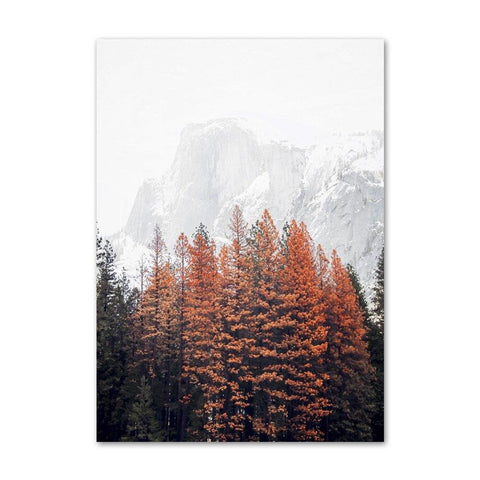 Toile forêt brume