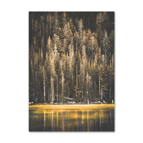 Toile forêt de sapins