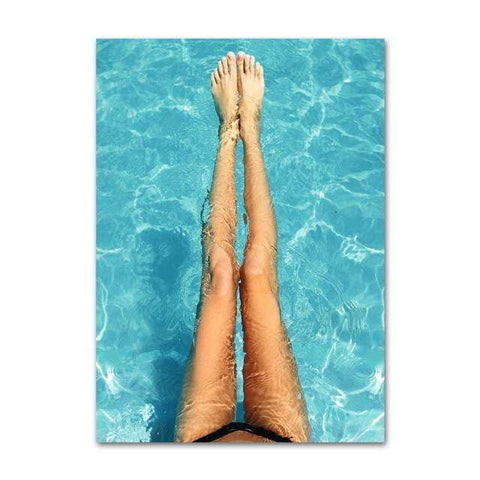 Toile jambes piscine