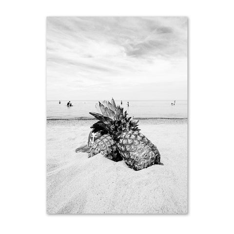 Toile Photo ananas plage