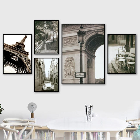 Toile photo lampadaire paris