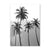 Toile photo palmiers noir et blanc