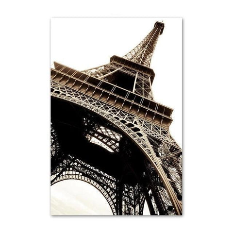 Toile photo tour Eiffel en noir et blanc
