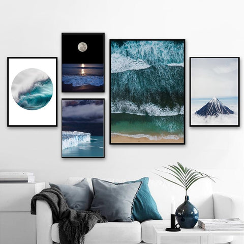Toile Photo vague sur toile