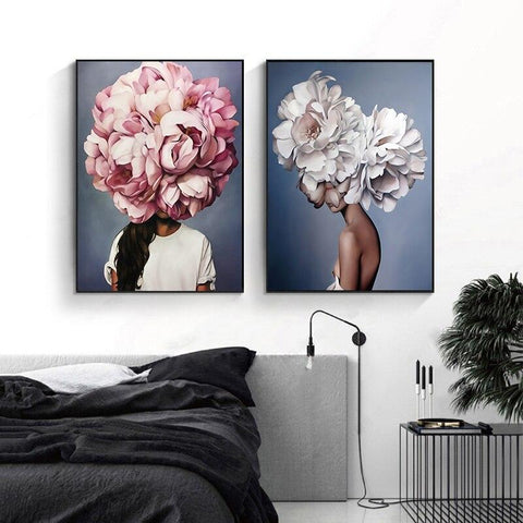 Toile visage roses