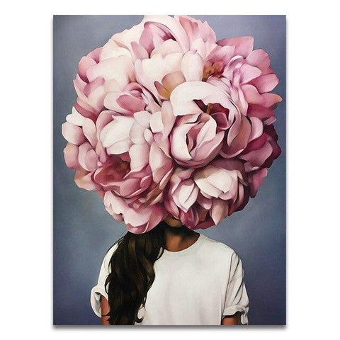 Toile visage roses