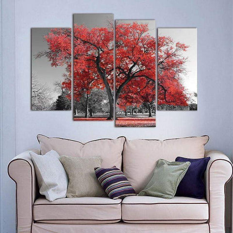 Toiles arbre rouge - Ambiance Cosy 