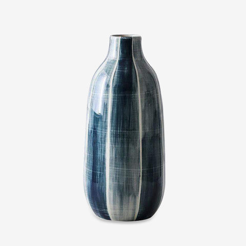 Vase céramique bleu