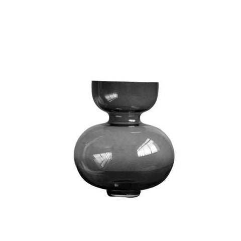 Vase Géométrique Verre Vase Ambiance Cosy Gris - 1 
