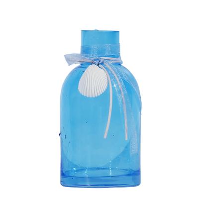 Vase Décoratif <br> Design Bleu Transparent Vase Ambiance Cosy Bleu foncé 