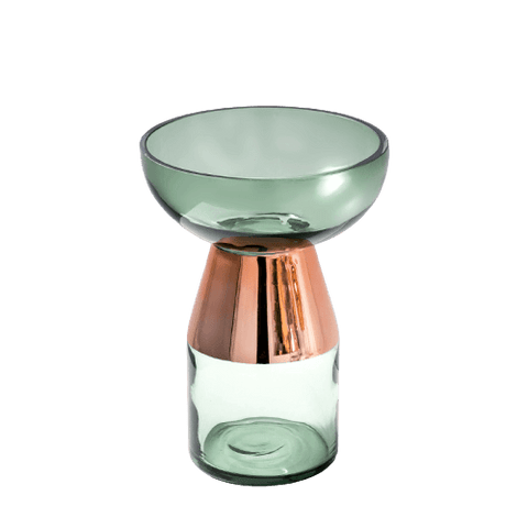 Vase Décoratif <br> Transparent Moderne Vase Ambiance Cosy Vert - L 